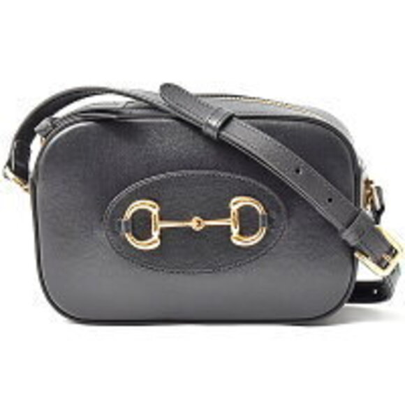 Gucci Handbags - Gucci Horsebit Shoulder Bag Leather Black